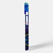 Chique girly faux Glitter Turquoise blauw geometri Case-Mate iPhone Case (Achterkant / Links)