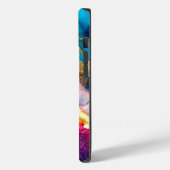 Chique girly kleurrijke marmeren faux glitter mono Case-Mate iPhone case (Achterkant / Links)