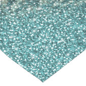 Chique Girly Leopard Print Blauw Glitter Lange Tafelloper (Hoek)