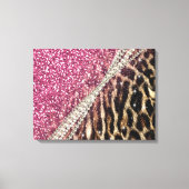Chique Girly Leopard Print Roze Glitter (Voorkant)