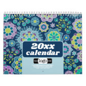 Chique Girly Patterns - Zakelijk Logo cadeau Kalender (Hoes)