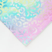 Chique Girly Rainbow Shimmer Luipaard Patroon Fleece Deken (Hoek)