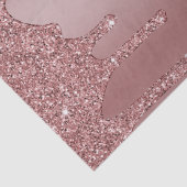 Chique Girly Roos Gold Sparkle Glitter Drips Tissuepapier (Detail)