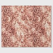 Chique  Girly Roos Gouden Luipaard Cadeaupapier (Vlak)