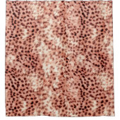 Chique Girly Roos Gouden Luipaard Douchegordijn (Voorkant)