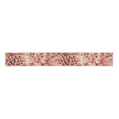 Chique Girly Roos Gouden Luipaard Grosgrain Lint (Voorkant)