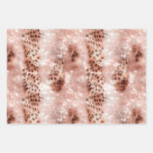 Chique  Girly Roos Gouden Luipaard Inpakpapier Vel (Voorkant 3)
