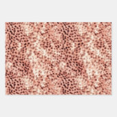 Chique  Girly Roos Gouden Luipaard Inpakpapier Vel (Voorkant)