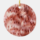 Chique  Girly Roos Gouden Luipaard Keramisch Ornament (Achterkant)