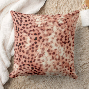 Chique  Girly Roos Gouden Luipaard Kussen