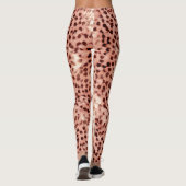 Chique  Girly Roos Gouden Luipaard Leggings (Achterkant)