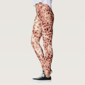 Chique  Girly Roos Gouden Luipaard Leggings (Links)