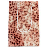 Chique  Girly Roos Gouden Luipaard Medium Cadeauzakje (Achterkant)