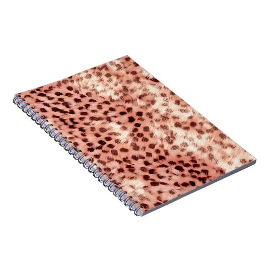 Chique  Girly Roos Gouden Luipaard Notitieboek (Rechterzijde)