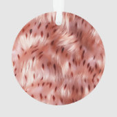 Chique Girly Roos Gouden Luipaard Ornament (achterkant)