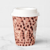 Chique  Girly Roos Gouden Luipaard Papieren Bekers (Rechts)