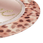 Chique  Girly Roos Gouden Luipaard Snijplank (Hoek)