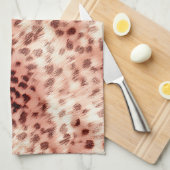 Chique  Girly Roos Gouden Luipaard Theedoek (Quarter Fold)