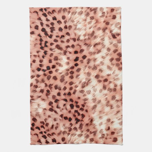 Chique  Girly Roos Gouden Luipaard Theedoek (Verticaal)