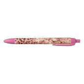 Chique Girly Roos Gouden Luipaard Zwarte Inkt Pen (Bodem)