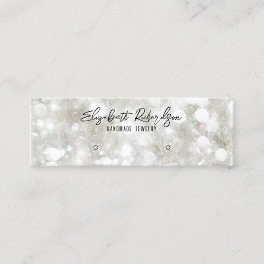 Chique Glam Elegante Crystal Sieraden Oorbel Displ Mini Visitekaartje (Voorkant)