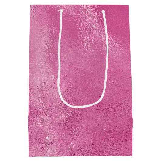 Chique Glam Girly Pink Medium Cadeauzakje (Achterkant)