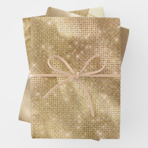 Chique Glam Gold Sparkle Inpakpapier Vel