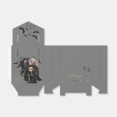 Chique glam gothic enge meisje verjaardagsfeestje bedankdoosjes (Uitgevouwen)