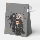 Chique glam gothic enge meisje verjaardagsfeestje bedankdoosjes (Achterkant)