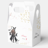 Chique glam gothic enge meisje verjaardagsfeestje bedankdoosjes (Geopend)