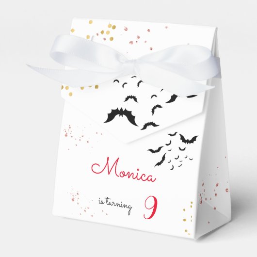 Chique glam gothic enge meisje verjaardagsfeestje bedankdoosjes (Voorkant Zijde)