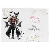 Chique glam gothic enge meisje verjaardagsfeestje groot cadeauzakje (Achterkant)