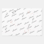 Chique glam gothic enge meisje verjaardagsfeestje inpakpapier vel (Voorkant 3)