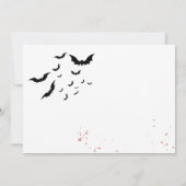 Chique glam gothic enge meisje verjaardagsfeestje kaart (Achterkant)