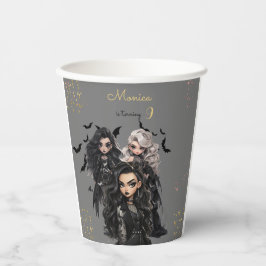 Chique glam gothic enge meisje verjaardagsfeestje papieren bekers