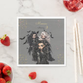 Chique glam gothic enge meisje verjaardagsfeestje servet (Insitu)
