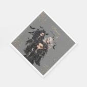 Chique glam gothic enge meisje verjaardagsfeestje servet (Hoek)