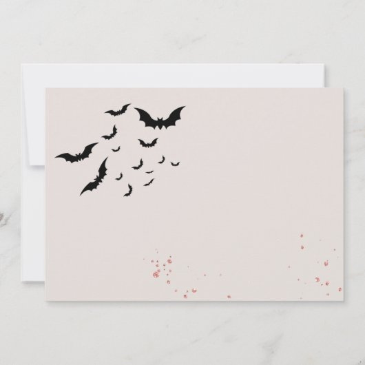 Chique glam gothic enge meisjes verjaardagsfeestje kaart (Achterkant)