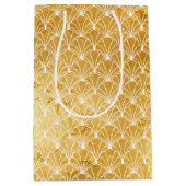 Chique Glam Goud Bloemen Medium Cadeauzakje (Voorkant)