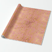 Chique Glam Goud Roze Zebra Cadeaupapier (Uitgerold)