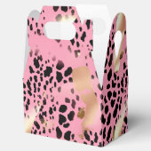 Chique Glam Goud Roze Zwart Leopard Bedankdoosjes (Geopend)