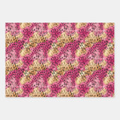 Chique Glam Goud Roze Zwart Leopard Inpakpapier Vel (Voorkant 3)