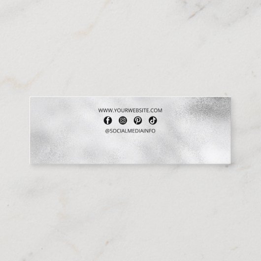 Chique Glam Luxe Elegante Sieraden Oorbel Display Mini Visitekaartje (Achterkant)