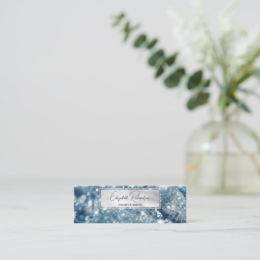 Chique Glam Luxe Elegante Sieraden Oorbel Display Mini Visitekaartje (Staand voorkant)