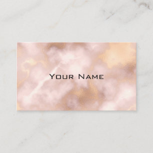 Chique Glam Luxe Koper Roze Goud Marmer Patroon Visitekaartje