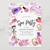 Chique Glam make-up meisjes pyjama sluimer spa ver Kaart (Voorkant / Achterkant)