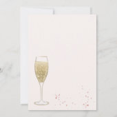 Chique glam pastel geschetst verjaardagsfeest kaart (Achterkant)