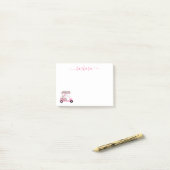 Chique Glam Persoonlijke Golf Gal Golfkar Post-it® Notes (Op bureau)