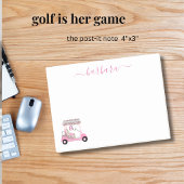 Chique Glam Persoonlijke Golf Gal Golfkar Post-it® Notes