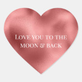 Chique Glam Red Hart Sticker (Voorkant)